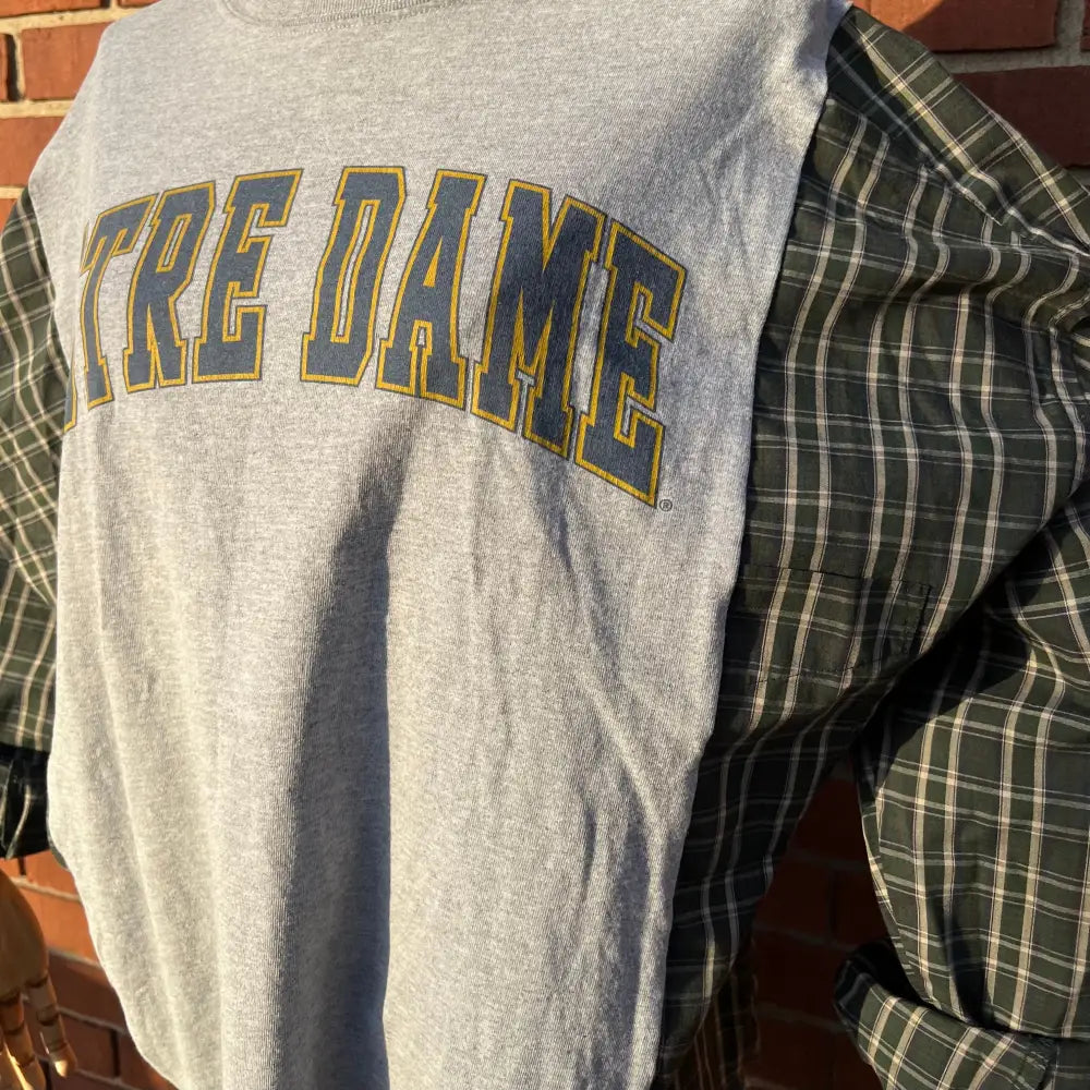 Reworked Notre Dame Long Sleeve Shirts & Tops