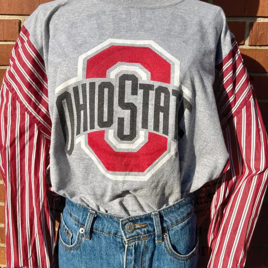 Reworked Ohio State Long Sleeve Shirts & Tops