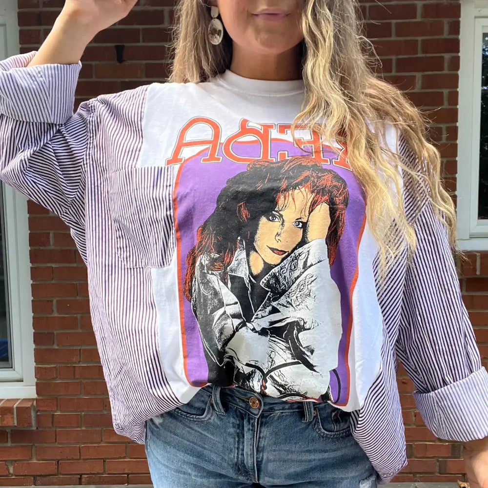 Reworked Reba McEntire 1994 Tour Long Sleeve Shirts & Tops