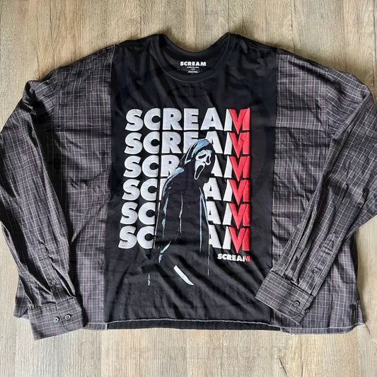 Reworked Scream Long Sleeve Shirts & Tops