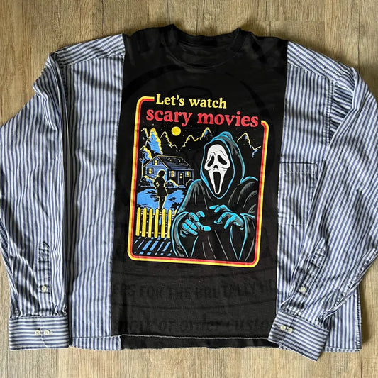 Reworked Scream Long Sleeve Shirts & Tops