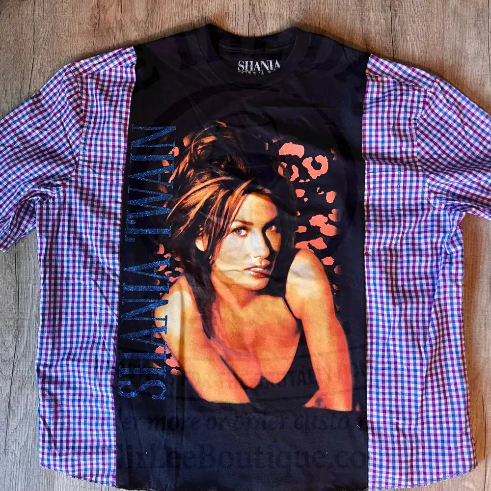 Reworked Shania Twain Short Sleeve Shirts & Tops