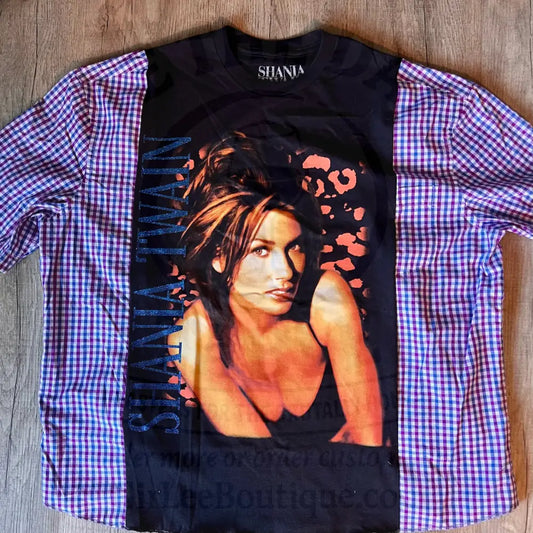 Reworked Shania Twain Short Sleeve Shirts & Tops