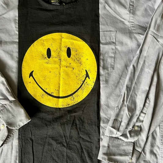 Reworked Smiley Long Sleeve Shirts & Tops