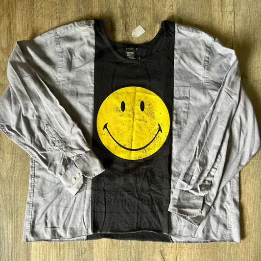 Reworked Smiley Long Sleeve Shirts & Tops