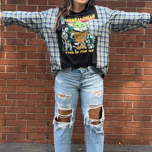 Reworked Star Wars Long Sleeve Shirts & Tops