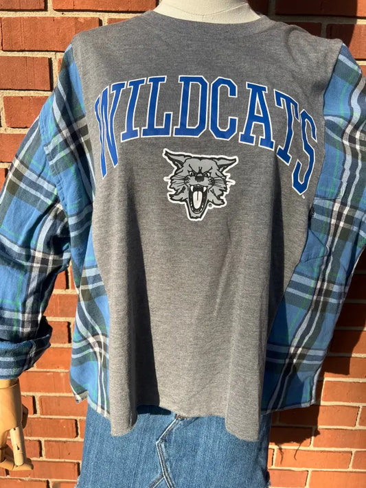 Reworked University of Kentucky Flannel Long Sleeve Shirts & Tops