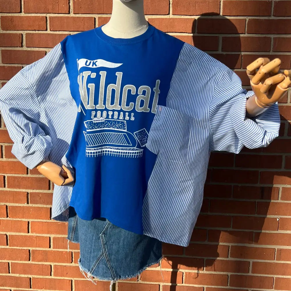 Reworked University of Kentucky Football Long Sleeve Shirts & Tops