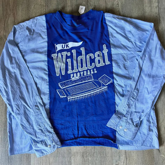 Reworked University of Kentucky Football Long Sleeve Shirts & Tops