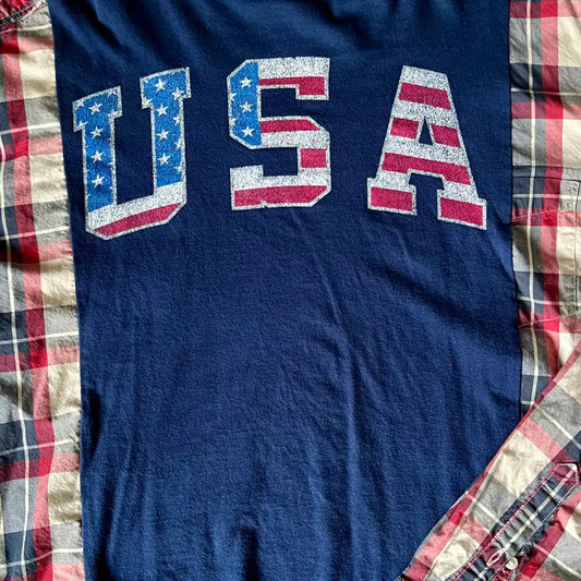 Reworked USA Long Sleeve Shirts & Tops