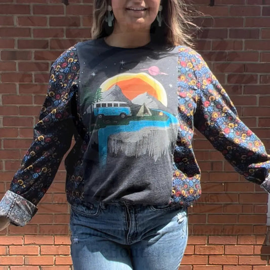 Reworked Wanderlust Long Sleeve Shirts & Tops
