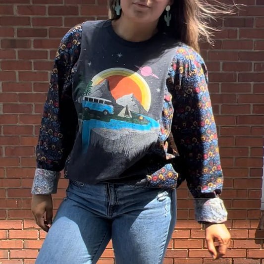 Reworked Wanderlust Long Sleeve Shirts & Tops
