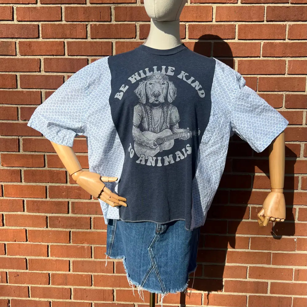 Reworked Willie Nelson Short Sleeve Shirts & Tops
