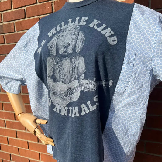 Reworked Willie Nelson Short Sleeve Shirts & Tops