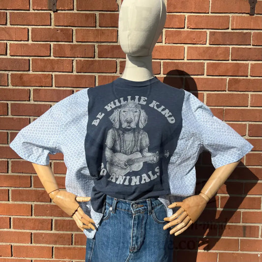 Reworked Willie Nelson Short Sleeve Shirts & Tops