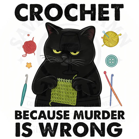 Stabby Cat’s Crochet Therapy Coaster