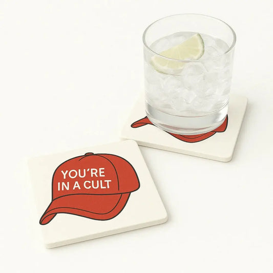 Take Off the Hat and Blink Twice Coaster