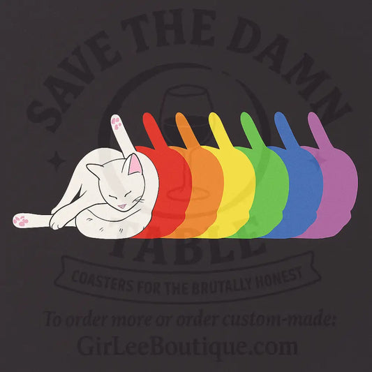Taste the Rainbow Lick Your Butt Coaster