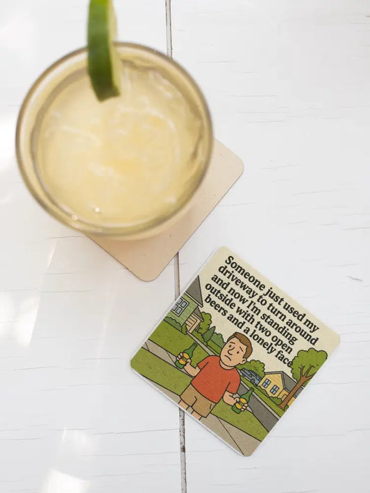 The Ultimate ‘Just Me and My Two Beers’ Moment Coaster