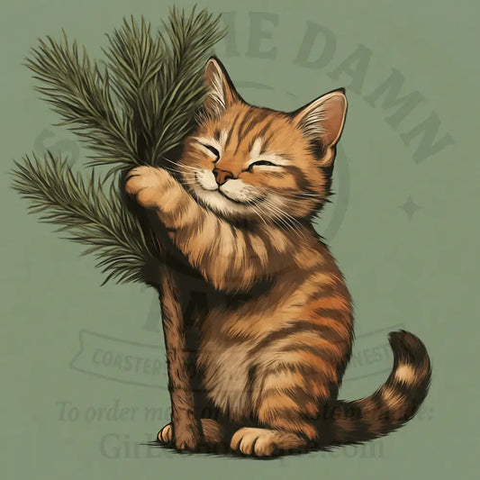 Tree Hugger Feline Edition Coaster