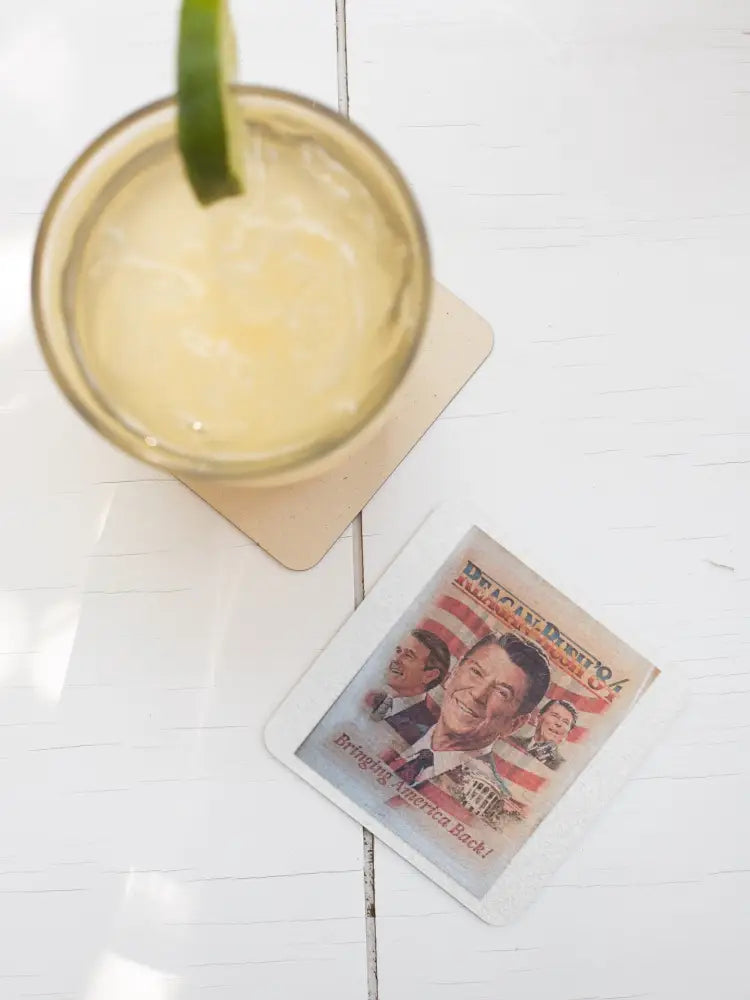 Trickle This Baby” Reagan-Bush ‘84 Coaster