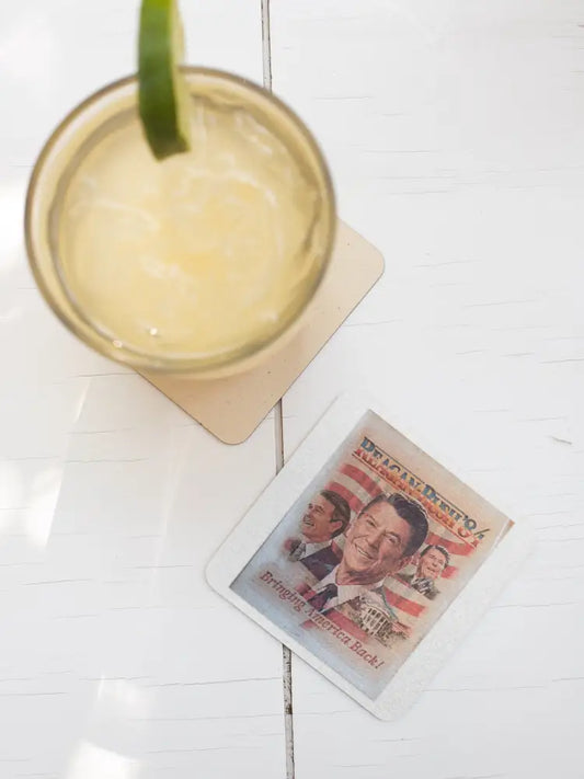 Trickle This Baby” Reagan-Bush ‘84 Coaster