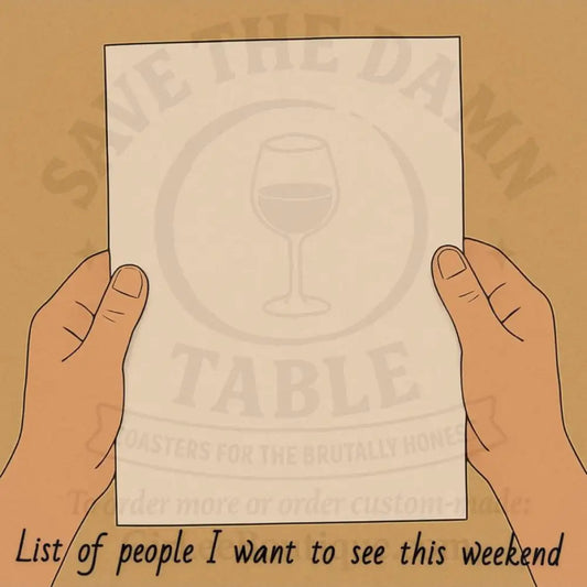 Weekend Guest List Coaster