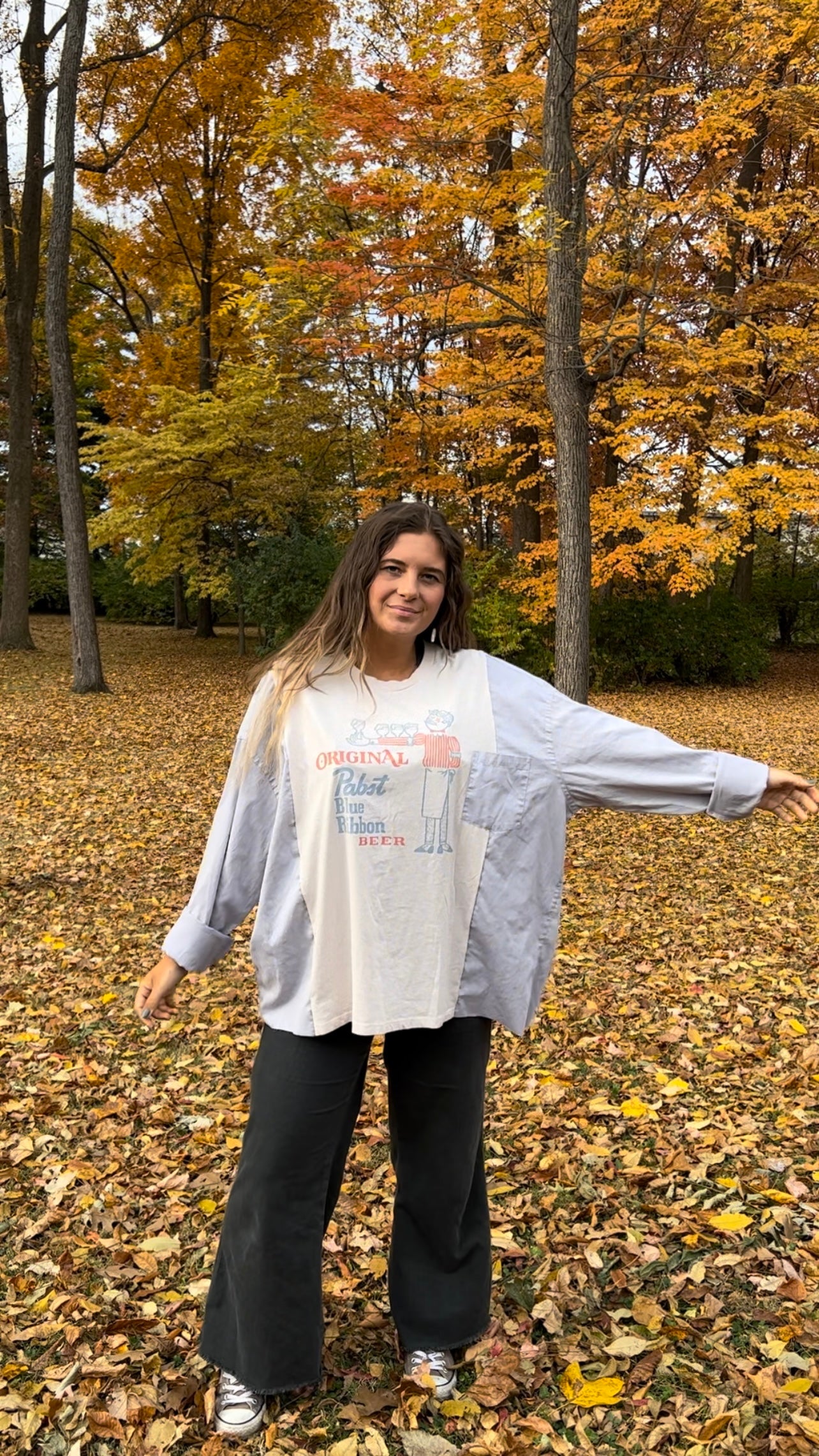 Reworked Pabst Blue Ribbon Long Sleeve