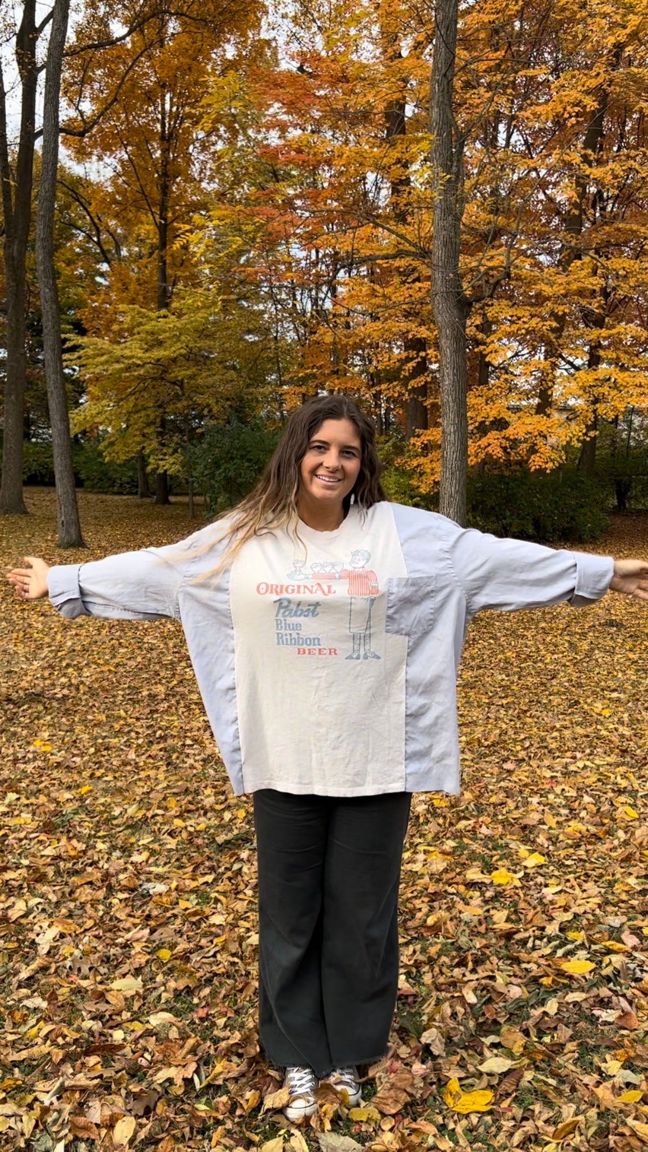 Reworked Pabst Blue Ribbon Long Sleeve