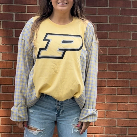 Reworked Purdue University Long Sleeve