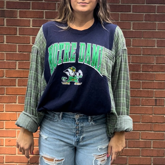 Reworked Notre Dame University Long Sleeve